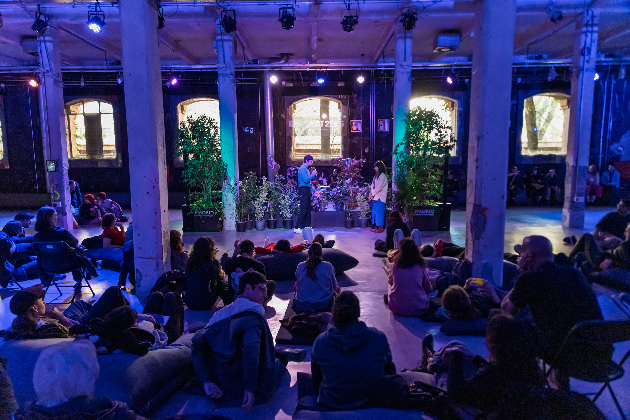 Público durante una actividad del Festival Biophest en Matadero Madrid
