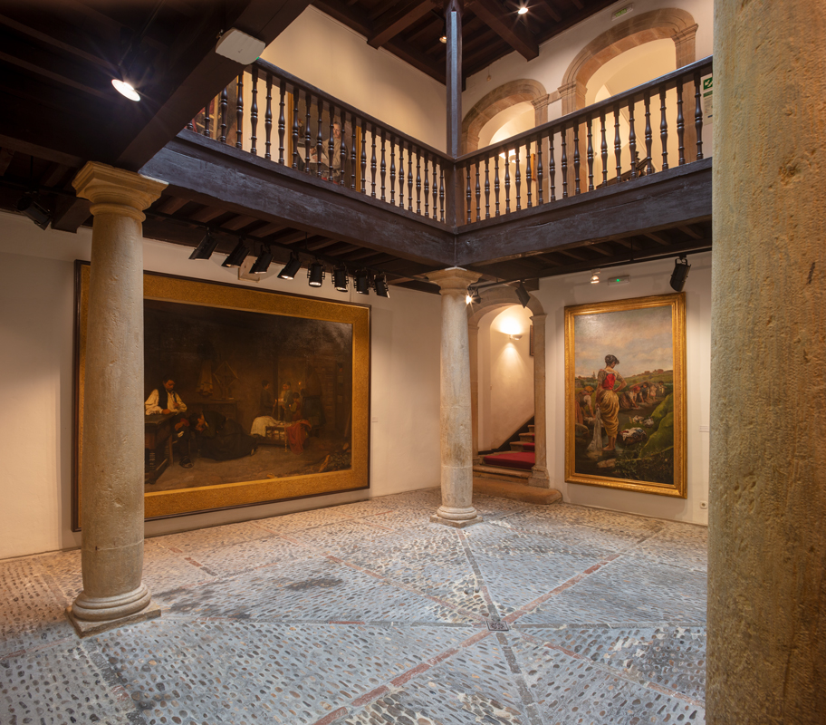 Portal de la Casa Oviedo del Museo de Bellas Artes de Bilbao.