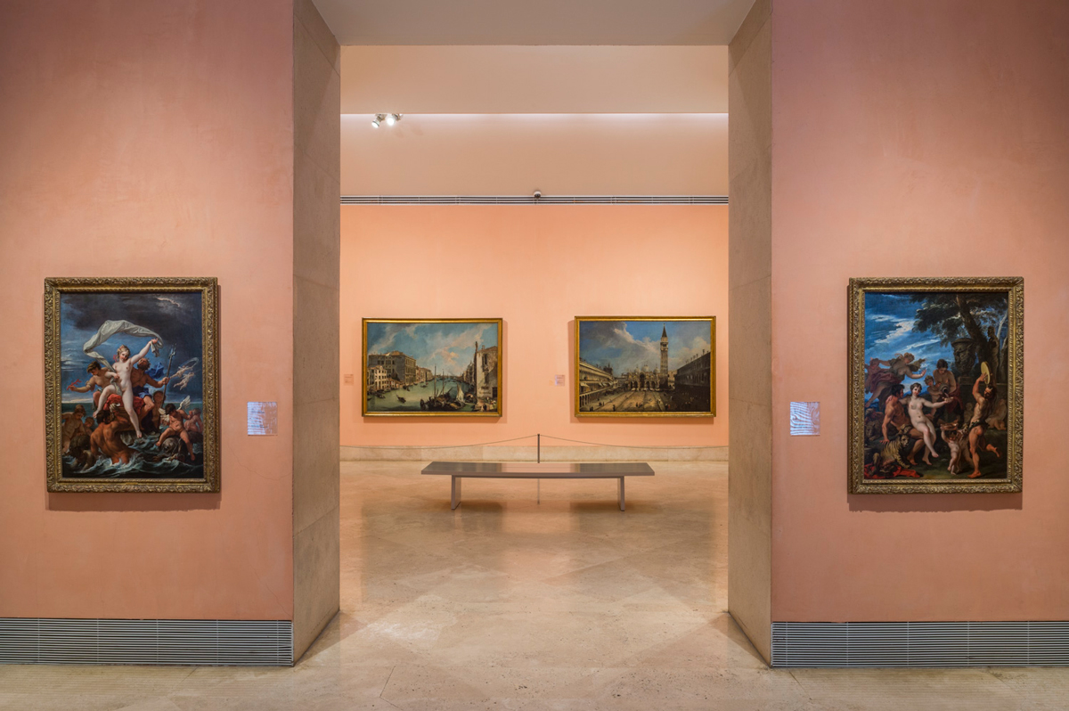 Sala de exposición del Museo Thyssen-Bornemisza con pinturas de la colección