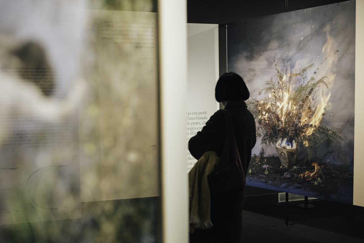 Exposición sobre Mercè Rodoreda en el Centre de Cultura Contemporània de Barcelona con paneles y materiales de la autora