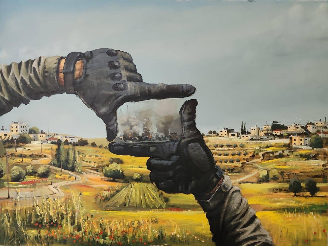 Una de las obras de Taqi Spateen, un artista y muralista palestino, que participó en la última edición de MIAU.